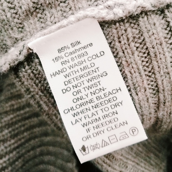 Silk/cashmere boxy gray sweater Halston - Picture 4 of 4